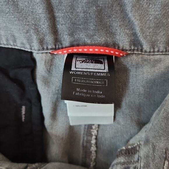 The North Face Capri Pants 100% Cotton Women's Sz 8 Regular Gray NICE! - Picture 4 of 13